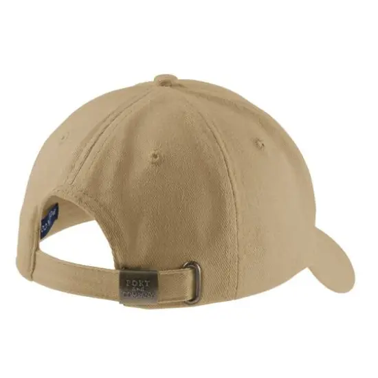Port & Company&reg; Brushed Twill Cap Khaki {5}
