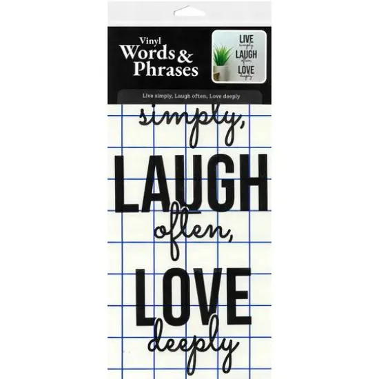 Leisure Arts&reg; Vinyl Matte Black Live Laugh Love Decal {4}