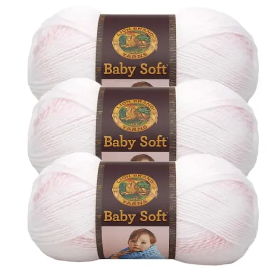 3 Pack Lion Brand&reg; Baby Soft&reg; Variegates Yarn Parfait Print {1}