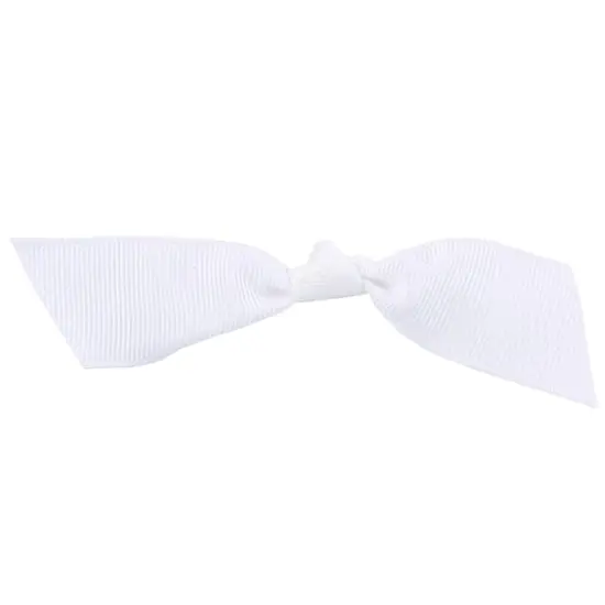JAM Paper 7/8" Grosgrain Twist Tie Flair Bows, 100ct. White {1}