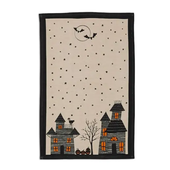DII&reg; Haunted Hollow Printed Dishtowels Set {8}