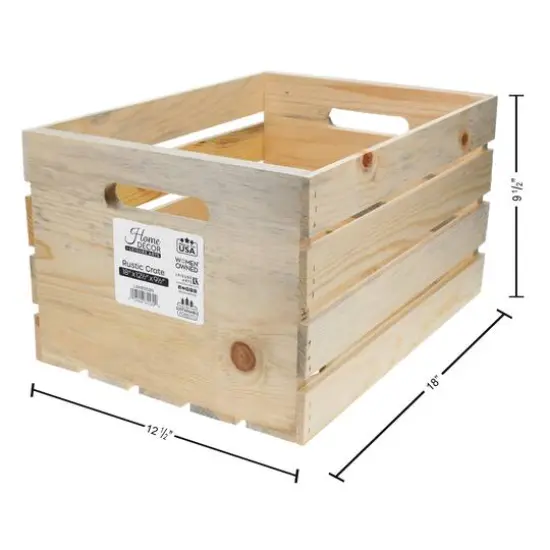 Good Wood by Leisure Arts&reg; Rustic Wood Crate {3}