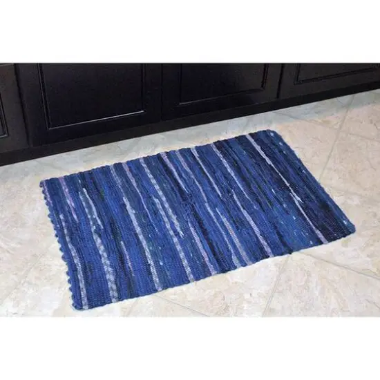 DII&reg; Multi Nautical Blue Rag Rug, 20" x 31.5" {4}