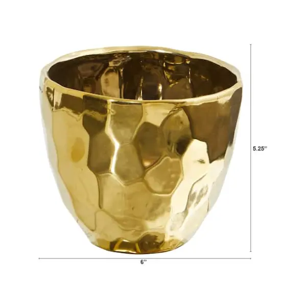 6" Designer Gold Vase {3}