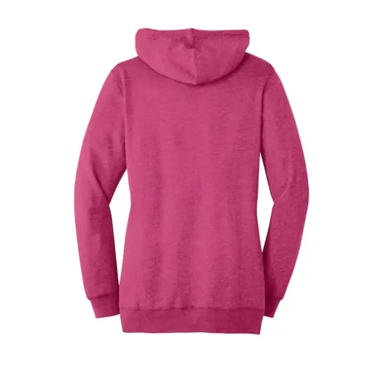 District&reg; Women's Lightweight Fleece Hoodie Heathered Pink Azalea {5}