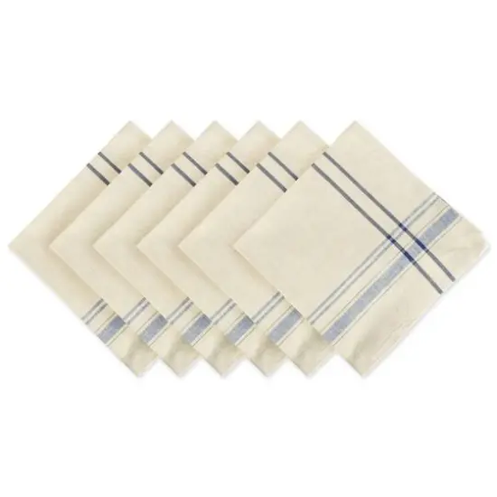 DII&reg; French Stripe Cloth Dinner Napkins, 6ct. Black/Cream {2}