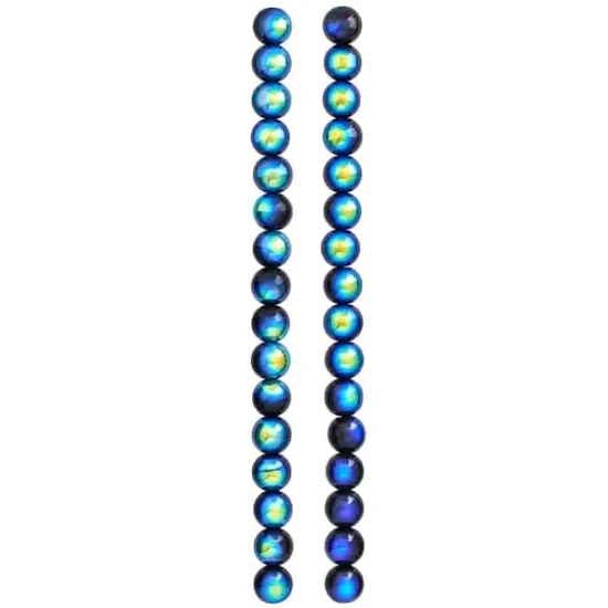 Black Aurora Borealis Round Glass Beads, 10mm by Bead Landing&trade; {4}