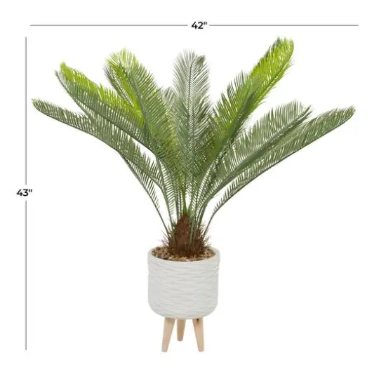 3.5ft. Potted Green Plastic Modern Artificial Foliage {7}