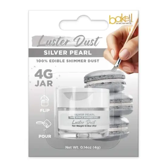 Bakell&reg; Edible Luster Dust Silver Pearl {1}