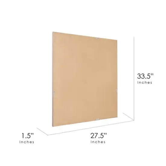 Head West Brushed Nickel Framed Beveled Accent Vanity Mirror {8}