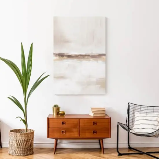 Golden Brown Horizon 24" x 36" Canvas Wall Art {5}