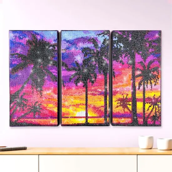 ArtSkills&reg; Brilliant Art Beach Sunset Stretched Canvas Diamond Painting Kit {4}