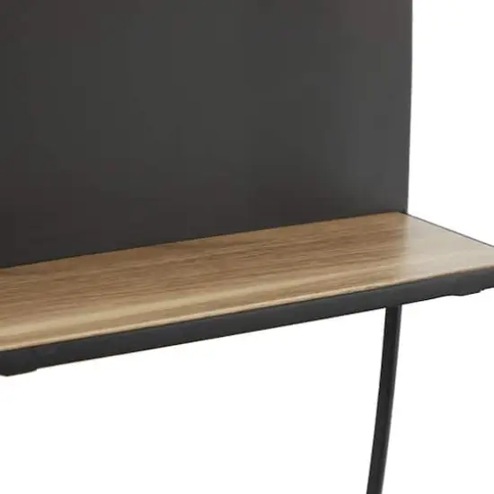 40" Black Contemporary Metal Wall Shelf {4}