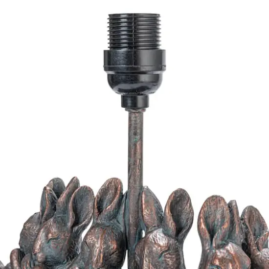 Hello Honey&reg; 13" Rabbit Table Lamp with Rectangle Linen Shade {11}