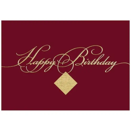 JAM Paper 5.625" x 7.875" Burgundy Birthday Cards & Envelopes, 25ct. {1}