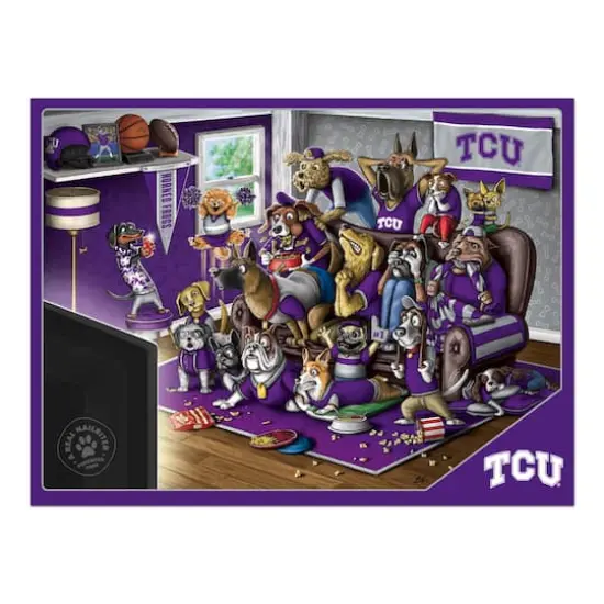College Football Purebred Fans A Real Nailbiter 500 Piece Puzzle TCU Horned Frogs {5}