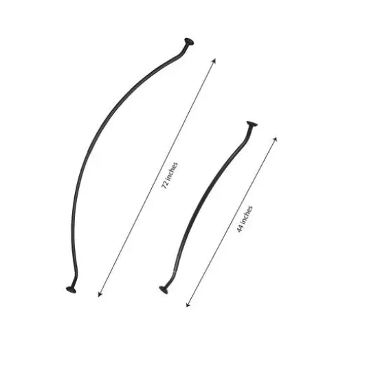 Bath Bliss Matte Black Curved Shower Rod {7}