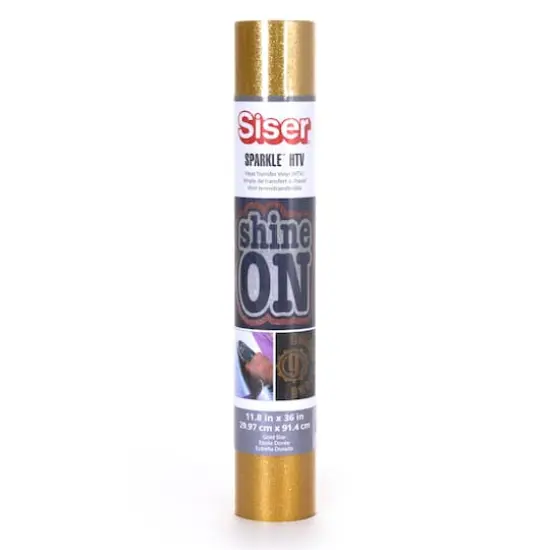 Siser&reg; Sparkle&trade; Heat Transfer Vinyl Gold Star {1}