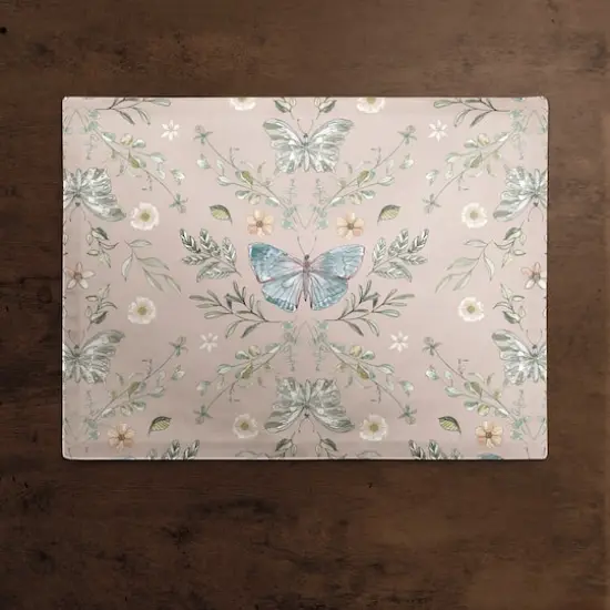 Butterfly Cotton Twill Placemat Blush {3}