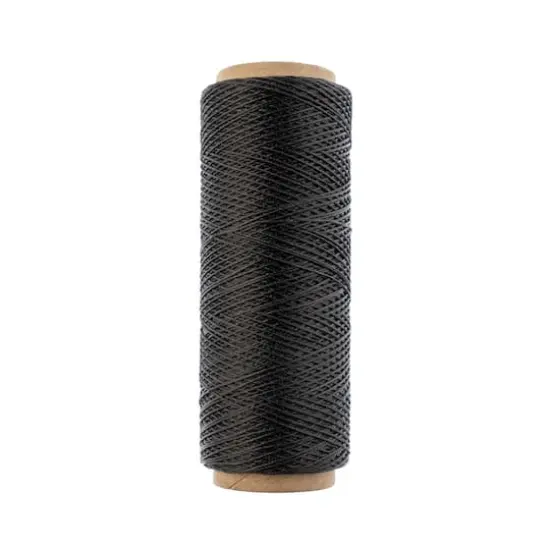 Gudebrod 0.015" 3 Ply Waxed Thread, 500ft. Charcoal {3}