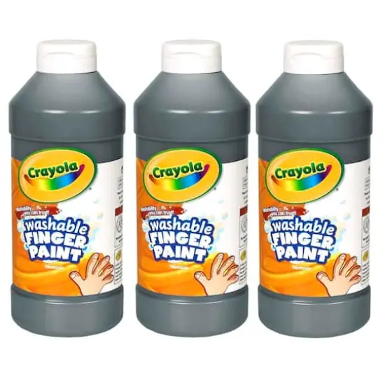 Crayola&reg; 3 Piece Washable Finger Paint, 16oz. Black {1}