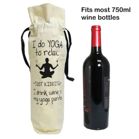 Personality Case&trade; Yoga Pants Canvas Wine Bag {6}