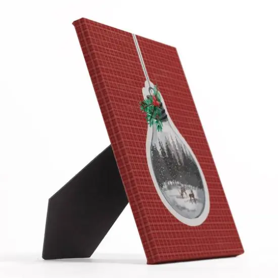 Frozen Pasture Christmas Quilt Tabletop Canvas {3}