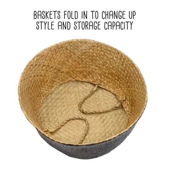 Honey Can Do Folding Seagrass Belly Baskets, 2ct. {4}