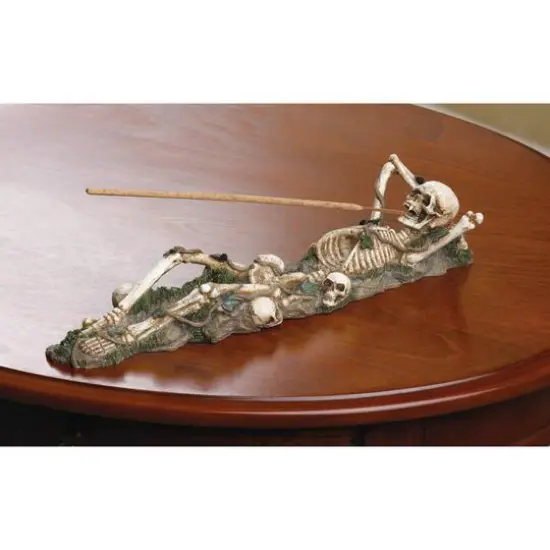 10.5" Skeleton Incense Burner Holder {5}