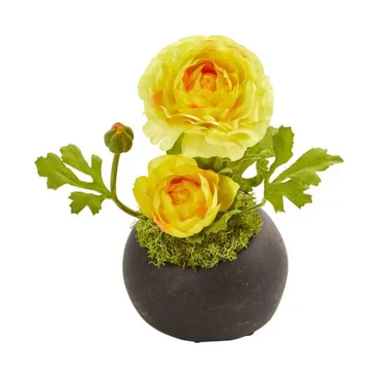 Ranunculus Artificial Arrangement (Set of 2) {4}