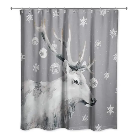 Christmas Reindeer 71" x 74" Shower Curtain {1}