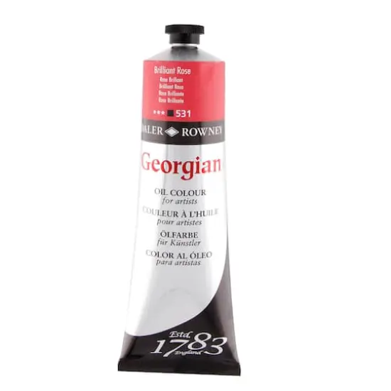 Daler-Rowney&reg; 225mL Georgian Oil Paint Brilliant Rose {1}