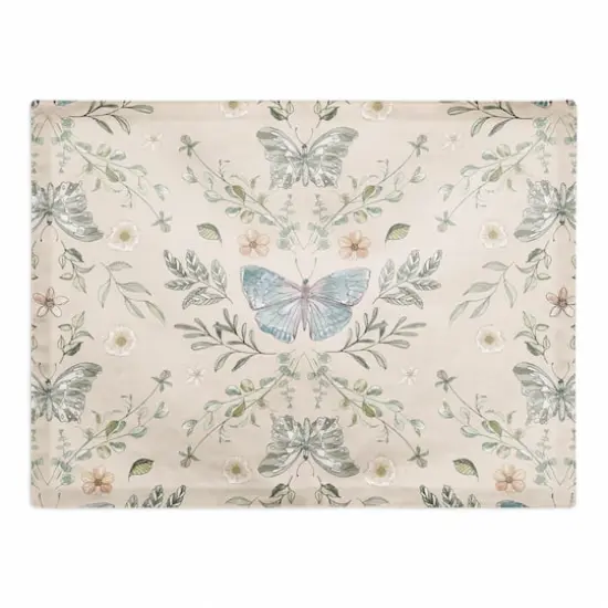 Butterfly Cotton Twill Placemat Cream {1}