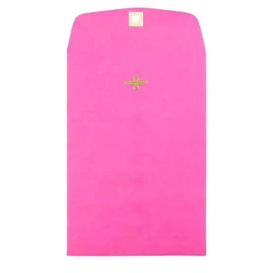 JAM Paper 6" x 9" Ultra Fuchsia Hot Pink Open End Catalog Envelopes with Clasp Closure {1}