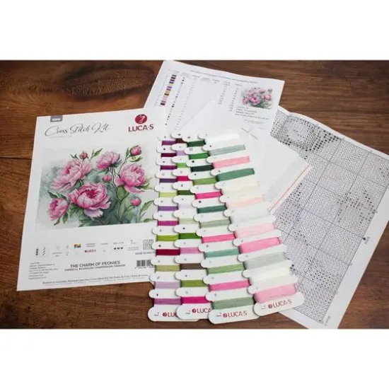 Luca-S The Charm of Peonies Counted Cross Stitch Kit {6}
