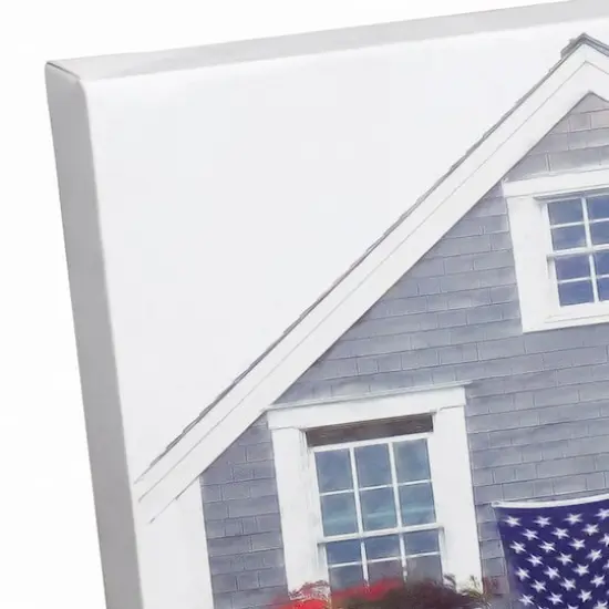 Patriotic Coastal Home Canvas Wall Art {4}