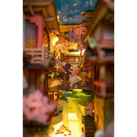 Rolife&reg; Falling Sakura DIY Book Nook Shelf Insert Kit {5}