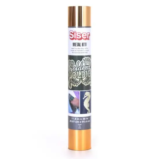 Siser&reg; Metal Heat Transfer Vinyl, 36" Gold {1}