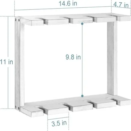 NEX&trade; Wall Mounted Wine Glass Stemware Rack Holder Hanger, 2ct. White {7}
