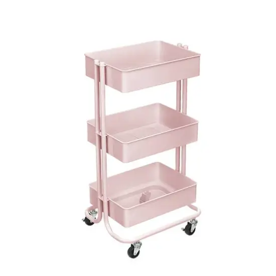 Lexington 3-Tier Rolling Cart by Simply Tidy&reg; Blush {1}