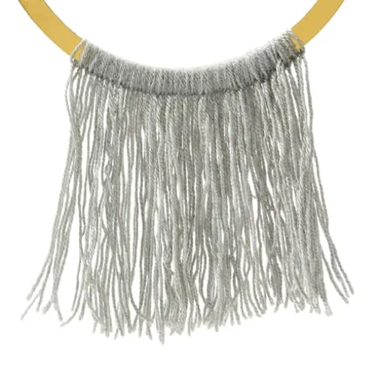 Hello Honey&reg; Gold Round Metal Wall Hanging with Tassel {4}