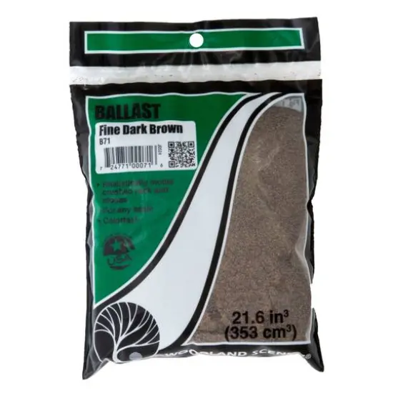 Woodland Scenics® Fine Dark Brown Ballast & Coal Ground Cover {1}