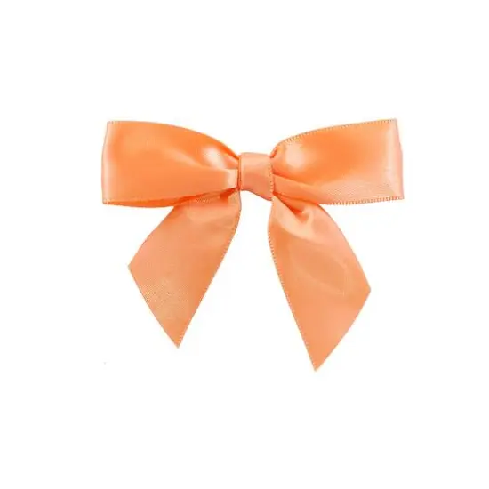 JAM Paper 2" Satin Twist Tie Bows, 100ct. Peach {1}