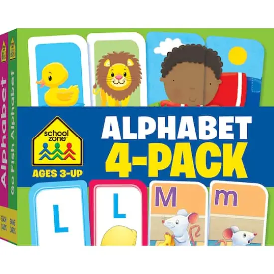 School Zone&reg; Alphabet Flash Card, 4 Pack {1}