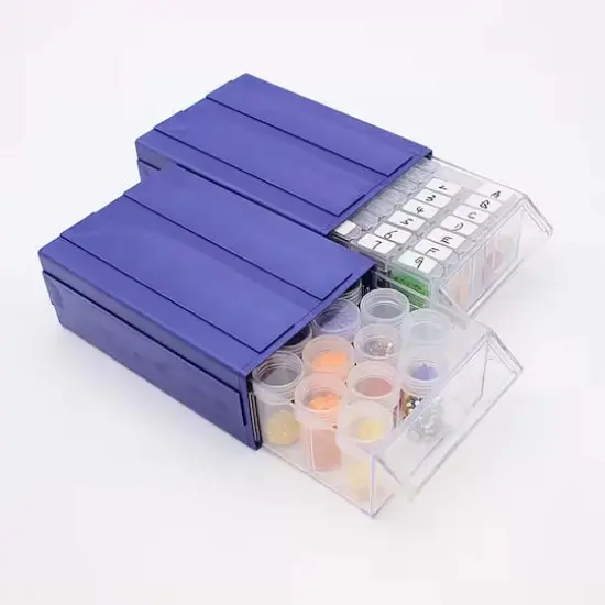 Sparkly Selections Blue Diamond Art Container Drawer with 20 Bottles {4}
