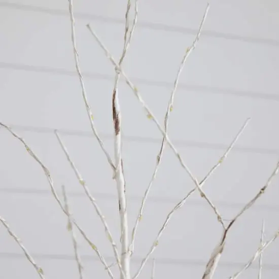 3ft. Pre-Lit White Birch Artificial Christmas Tree, Warm White LED Lights {4}