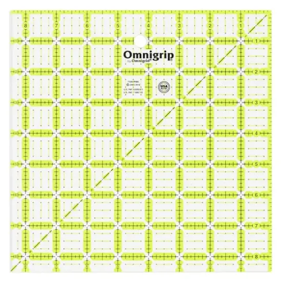 Omnigrip&reg; by Omnigrid&reg; Non-Slip Square Quilting Rulers Combo Pack {5}