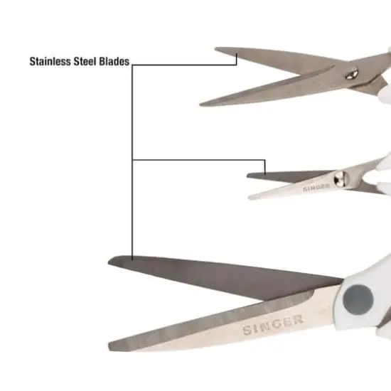 SINGER&reg; Comfort Grip 3 Piece Multipurpose Fabric Scissors Set {5}