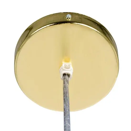 Hello Honey&reg; Marina Natural Capiz & Gold Metal Orb Pendant Ceiling Light {6}