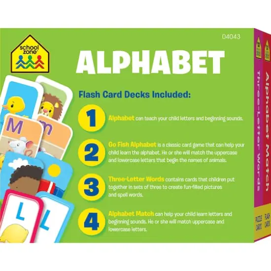 School Zone&reg; Alphabet Flash Card, 4 Pack {3}